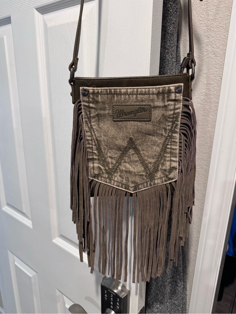 Wrangler Brown Fringe Crossbody Bag